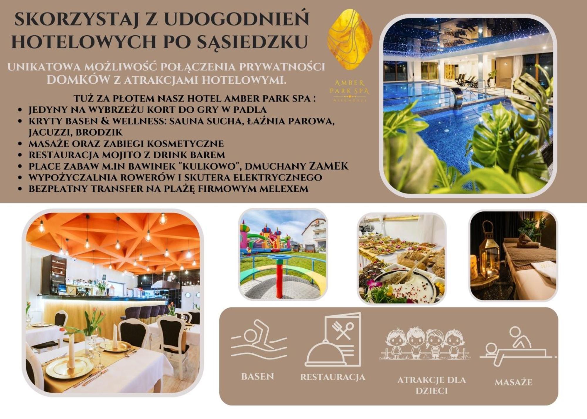 Olivina Park Spa - Domki Z Dostepem Do Krytego Basenu, Saun, Wyzywienia I Atrakcji Dla Dzieci นีคอร์เซ ภายนอก รูปภาพ